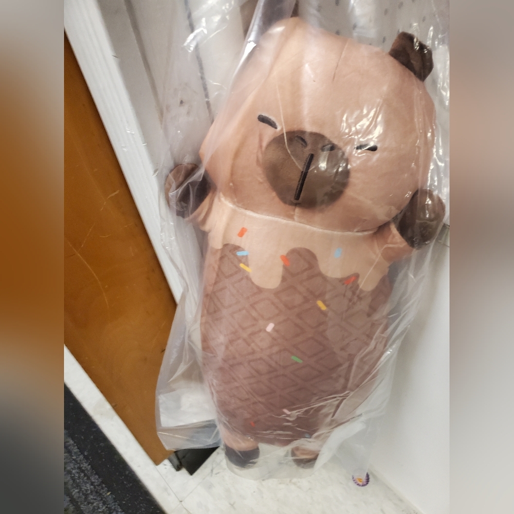 Miniso Stuff Plush Cuddle Toy Capybara 20" NWT - Picture 4 of 12